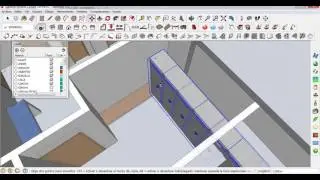 Como mover objetos a esquinas de muros sin apagar capas en sketchup