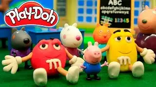 Свинка Пеппа Веселая Школа Лепим из пластилина Плей До Эмемдемс M&M's & Play Doh