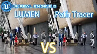 UE5 LUMEN VS Path Tracer Quality |  Unreal engine 5  | Airport terminal