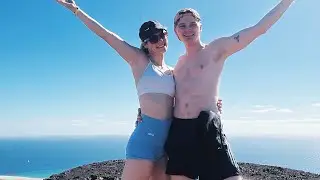 Climbing a mountain on holiday