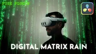 Easy Matrix Raining Code Effect in DaVinci Resolve Fusion | Fuse Plugin