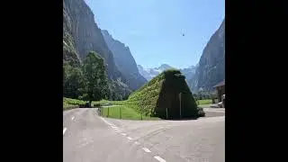 Helicopter takeoff @ Lauterbrunnen valley, Swiss Alps