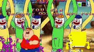 Mugen SpongeBob SquarePants and Peter Griffin vs Team Kung Fu Man