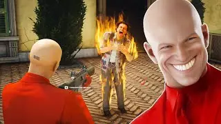 HITMAN 3 AGENT 47 USED MODS TO FIRE GUN LIT UP MAKE FUNNY GAMEPLAY