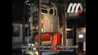 Dinnissen Hamex ® Hammermill with automatic mechatronic screen exchanger