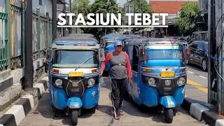 Suasana Stasiun Tebet ( Virtual Walking Tour ) Jakarta Selatan Indonesia