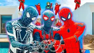 TEAM SPIDER-MAN vs BAD GUY TEAM (SUPERHERO'S STORY) || Rescue RED-HERO from BAD HERO ( Live Action )