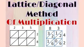 Lattice/Diagonal Method of Multiplication|Class 3rd, 4th|Class 8th