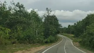 Driving on a quite remote road in Sabah.