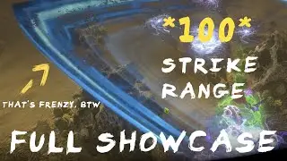 *100* Strike Range FULL SHOWCASE (All Affected Skills) - Path of Exile