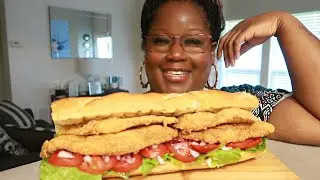 NEW ORLEANS STYLE CATFISH PO BOY ASMR COOKING SOUNDS