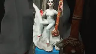 Maa Saraswati/Sculpture #art #artist #saraswati  #youtube #shorts
