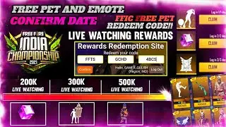 REDEEM CODE FFIC FREE PET FREE LEGENDARY EMOTE ETC.. 100% CONFIRMED FFMAX FREE BUNDLES AND ITEMS