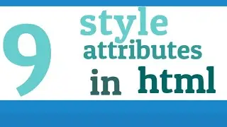 Style attributes  in html 5