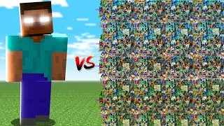HEROBRINE vs 1000 MOBS!