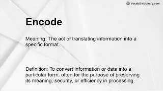 Encode Meaning