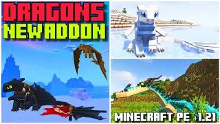 ✨NEW DRAGONS ADDON for BEDROCK | MINECRAFT PE +1.21 #addons