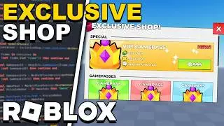 How To Make A EXCLUSIVE SHOP - Roblox Studio (EASY)