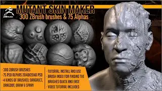 Create mutant skin in ZBrush   Mutant Skin Maker