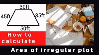 How to calculate irregular plot area//land area in square feet.