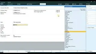 How to create a Company in Tally