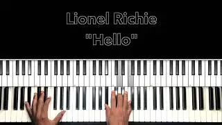 Lionel Richie "Hello" Piano Tutorial