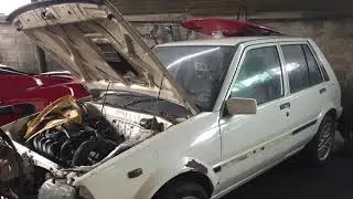 Restoration Starlet EP71 with new engine 1nz-fe