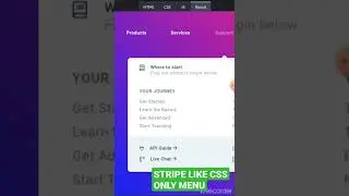 Stripe like menu with Html and css3 