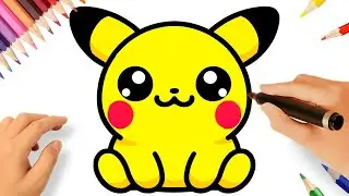 HOW TO DRAW A CUTE PIKACHU KAWAII EASY ⚡