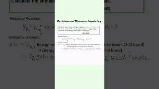 Problem on Thermochemistry #chemistry #neet2023 #jee #cbseboard #shorts