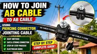 How To Joined AB Cable Together Using Peircing Connector || AB Cable To AB Cable || Jointing Cable