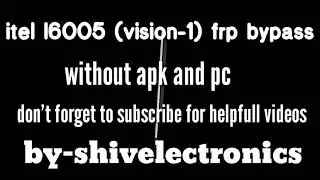 ITEL L6005 VISION1 FRP BYPASS WITHOUT PC