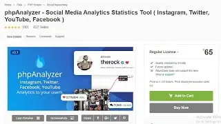 phpAnalyzer - Social Media Analytics Statistics Tool ( Instagram, Twitter, YouTube, Facebook )
