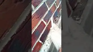 расшивка бо́варской кладки кирпича- полный белый шов