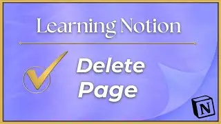 Notion Basics: Delete Pages