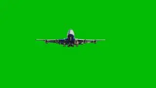 Green screen aeroplane for edit tiktok video