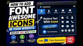 How to Add Font Awesome Icons to Your Website | Replace Text with Icons (Easy & Free)