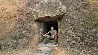Building a Warm Underground Survival Shelter | Setting Fish Traps and Cooking Fresh Catch