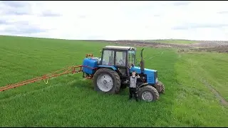 МТЗ 892 ОПРИСКИВАЕМ ПШЕНИЦУ ОТ СОРНЯКА
