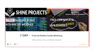 MUTUAL FUND ADVANCED MODULE COURSE FREE WITH CERTIFICATION AND LINKEDIN RECOMMENDATION
