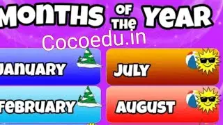 Name Of Months of The YEARS | Cocoedu.in