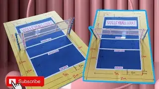 Volleyball Court Model | 3d model of Volleyball Court #schoolproject