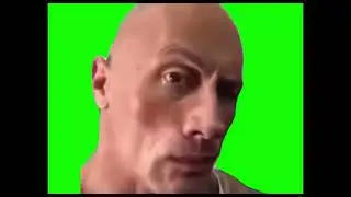 Rock eyebrow rises (green screen)