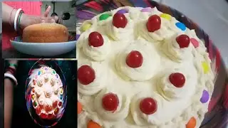Homemade Birthday Cake Without.egg and oven||घर पर बनाए बर्थडे केक बिना अंडा और ओवन के ||Recipe vlog