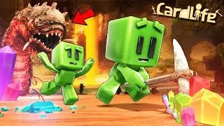 НАМ НЕ УБЕЖАТЬ ОТ ЭТОГО МОНСТРА! МЫ С ТОБОЙ ТРУПЫ! ВЫЖИВАНИЕ В ГЛУБОКИХ ШАХТАХ С ПАУКАМИ В CARDLIFE