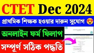 CTET Form Fill Up 2024|How To Fill CTET Dec Online Form 2024|