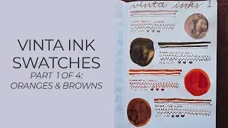 Vinta Ink Swatches, Part 1: Oranges & Browns: Liquid Sepia, Burnt Sugar, Terracotta, Ochre