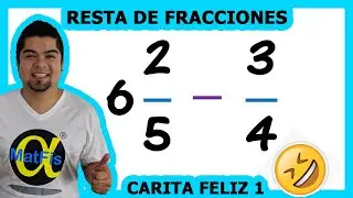 Subtracting Mixed Fractions and Common Fractions (Happy Face Method) Video 1 | Alfa MathFis