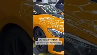 2018 Maserati Grantirismo wrap to Gloss Papaya Orange #wrap #detailing #ppf