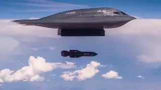 B-2A drops 2 GBU-57 MOP bunker busters with slow motion footage